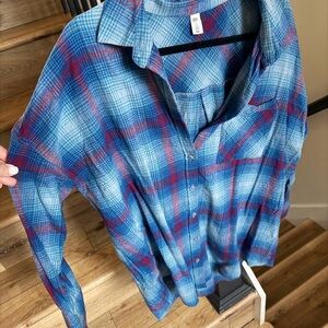 BP Blue and Red Checkered Men's Shirt